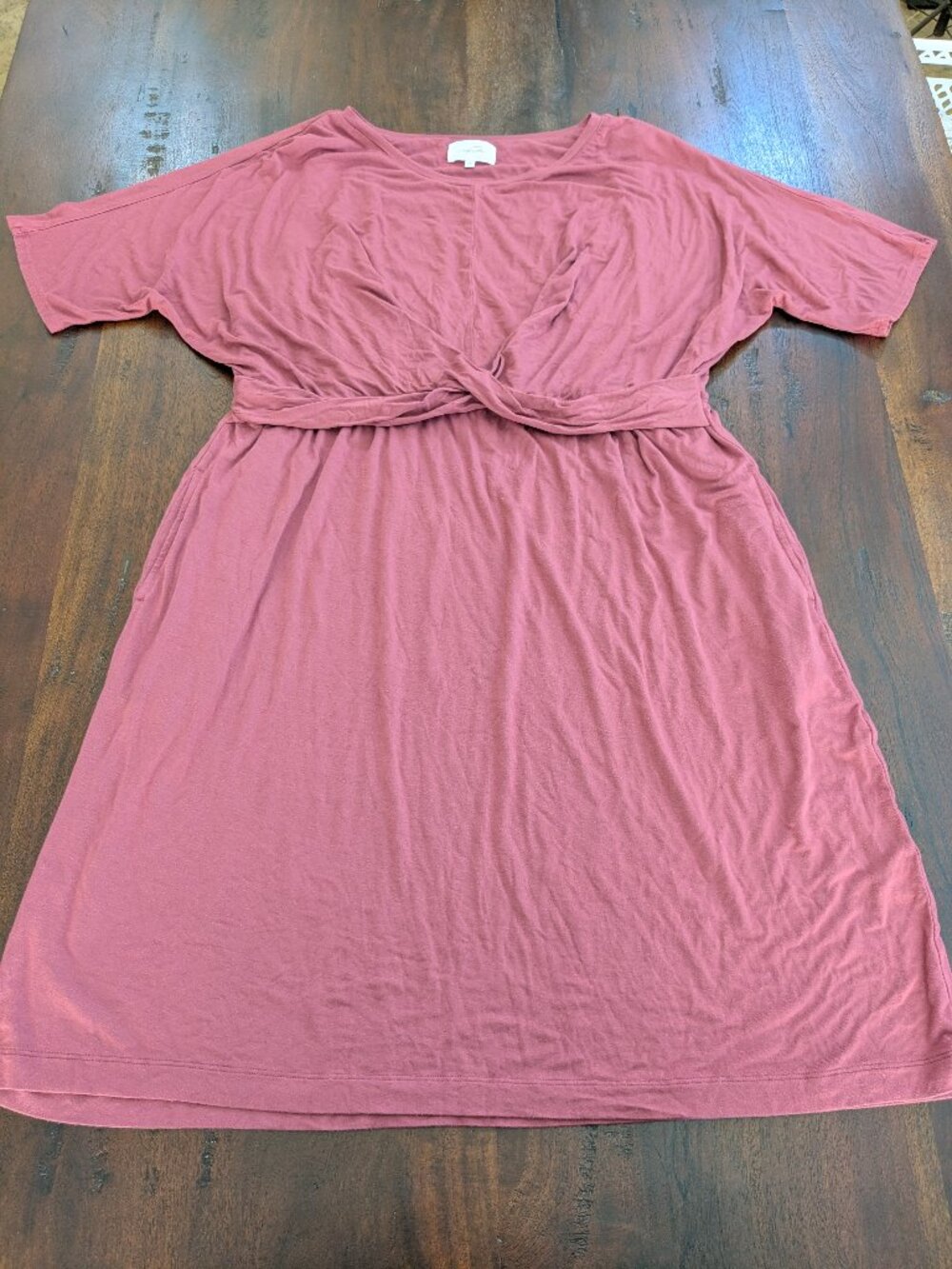 Soma Weekend Twist-Front Stretch Jersey Knit Short Dress